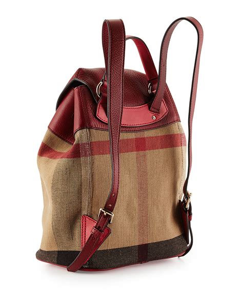 burberry backpack canvas|Burberry small canvas check backpack.